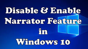 In fact, you can do it in less than five seconds. How To Disable And Enable Narrator In Windows 10