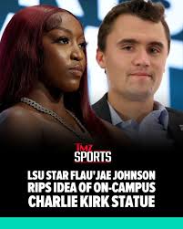 LSU women's basketball star Flau'jae Johnson made it clear this week ...  she does not want a statue honoring Charlie Kirk
