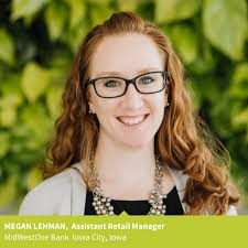A huge congratulations to Megan Lehman, Assistant Retail Manager at  MidWestOne Bank! She was recently named the 2020 Emerging Woman of  Influence by the Corridor Business Journal. 🎉 We are so thrilled