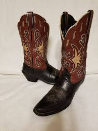 Ariat Black And Brown Boots Size 7 B Handpainted Women S Ariat Boots Boots Ariat Boots Vintage Boots