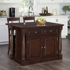 Monarch Cherry Kitchen Island With Seating 5007 9458 The Home Depot Kitchen Island With Seating Kitchen Island With Granite Top Cherry Kitchen Island