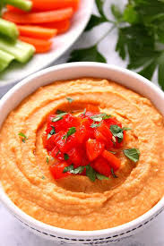 Creamy Roasted Red Pepper Hummus Crunchy Creamy Sweet