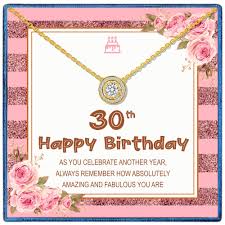 After all, it ain't just any 'old' birthday. Trensygo 30th Happy Birthday Gifts Necklace Present 30th Birthday Present Ideas For Her 30th Birthday Gifts Trensygo Jewelry