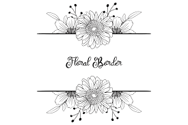 33,439 hand drawn flower premium high res photos. Hand Drawn Floral Decorative Border Crella