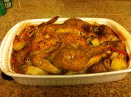 The cooking time for a whole chicken will need to be calucated from the weight of the bird. Rosemary Oven Roasted Whole Chicken With Potato Onion And Carrots 350 For 2hrs 20 Min 7 Lb Chicken Chicken Main Dishes Chicken Recipes Cooking Recipes