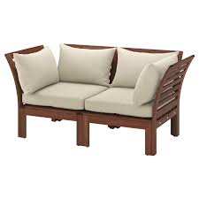 Applaro Brown Stained Hallo Beige 2 Seat Modular Sofa Outdoor Ikea In 2020 Modular Sofa Sofa Ikea