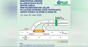 Road Closure On Elite Highway Around Putrajaya Gamuda Cove Interchange Wapcar