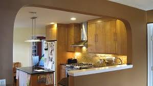 Opening Wall Between Kitchen And Living Room Kitchen View After With Arch Opening An Living Room Kitchen Partition Basement Remodeling Small Basement Remodel