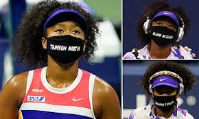 The naomi osaka x nike apparel collection is slated to arrive on november 16 throughout japan and the americas, and in early december in emea regions. Us Open Naomi Osaka Wears Face Mask In Memory Of Trayvon Martin Daily Mail Online