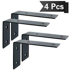 Sayayo Wall Shelf Support Brackets 4 Pcs Widen L Bracket Shelf Corner Brace 5 L X 3 35 H X 1 Diy Shelf Brackets Steel Shelf Brackets Floating Shelves Diy