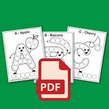 The first button labeled download pdf will automatically start downloading the worksheet in most web browsers. Abc For Dot Marker Coloring Book Pdf Free Download
