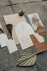 Boho Curve Wedding Invitations Wedding Invitations Boho Natural Wedding Stationery Wedding Stationery