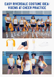 Are you a betty cooper? Costume Cosplay Ideas Riverdale Vixens At Cheer Practice Riverdale Halloween Costumes Cheer Practice Cheer Practice Outfits