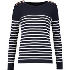 Petit Bateau Striped Cotton Sweater 2 045 Uah Liked On Polyvore Featuring Tops Sweaters Navy Na Navy Stripes Top Cotton Sweater Long Sleeve Tshirt Men