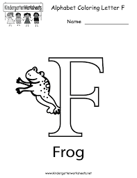 Letter F Coloring Worksheet Free Kindergarten English Worksheet For Kids Coloring Worksheets For Kindergarten Letter F Free Printable Alphabet Worksheets