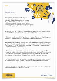 Correo argentino | argentina post customer support center. Correo Argentino On Twitter Atencion Informacion Importante