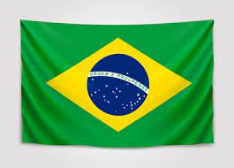 The brazilian national flag is symbolic of its blue, green and yellow colors and is often agitated by sporting events or depicts fashionable cloth items. Brazil Flag Stock Photos And Images 123rf