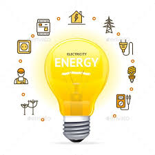Electricity Concept With Realistic Detailed Electric Light Bulb Light Bulb Illustration Light Bulb Design Electricity