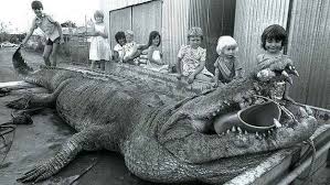 These Kids With Their Backyard Croc Scary Animals Big Animals Weird Animals