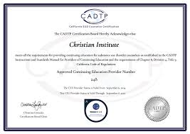 CCAPP & CADTP Drug and Alcohol Counseling Certifications ...