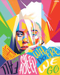 Billie Eillish Wpap By Laksanardie On Deviantart Poster Prints Pop Art Pop Art Posters