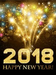 Colorful New Year Fireworks Card 2018 Happy New Year Greetings Happy New Year Images Birthday Reminder
