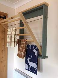 It has more capacity of holding the clothes. Wall Mounted Clothes Drying Rack Or Towel Rail Perfect For Modern Or Country Kitchen And Great For Saving Space Buy Online In Antigua And Barbuda At Antigua Desertcart Com Productid 49233877