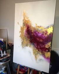 Abstract Black And Gold Acrylic Painting Ho Passato In Rassegna La Mia Pila Di Pezzi Incompiuti E Mi Sono Imbattuto In Questo Arte Deco Abstract Painting Art Painting Abstract Art Painting