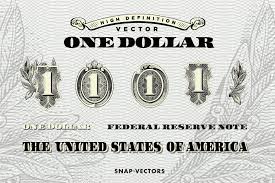 Vector One Dollar Money Logo Label Templates One Dollar