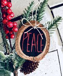 Wood Christmas Ornament Wood Slice Ornament Hand Lettered Etsy Wood Christmas Ornaments Christmas Ornaments Personalized Family Ornaments