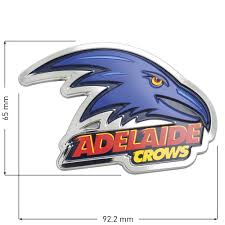 South australia's first afl club. Adelaide Crows 3d Chrome Supporter Emblem