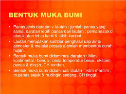 Itulah dia info tentang jenis bentuk muka bumi yang sebenarnya ada yang ingin kami kongsikan pada hari ini. Ppt Matahari Bentuk Muka Bumi Daerah Tekanan Udara Powerpoint Presentation Id 5685859