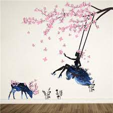 Buy Flower Fairy Swing Wall Stickers For Kids Room Wall Decor Bedroom Living Room Decal Poster Mural At Affordable Prices Free Shipping Real Reviews With Photos Joom
