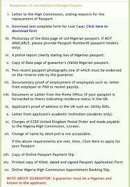 Letter of guarantor (or letter of guarantee) is a letter that many countries require in addition to the visa application. Urgent How To Replace Lost Nigerian Passport In The Uk Travel Nigeria
