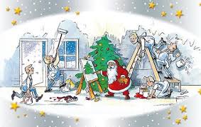 Detailreiche Branchenweihnachtskarte Fur Malerbetrieb Und Verputzer Lustige Weihnachtskarten Weihnachtskarten Karten
