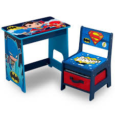 Dc Super Friends Kids Wood Desk And Chair Set By Delta Children Multi Color Desk And Chair Set Kids Wood Toddler Desk
