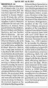 Obituary for Melvin Monroe Marietta, 1937-2013 (Aged 76)