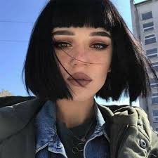 Relaxed hair allows black women to style a number of cute looks. Women Short Bob Black Wigs With Hair Bangs Straight Heat Resistant Synthetic Wig For Sale Online Ebay