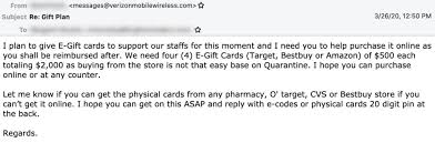 Target text message gift card. Virus Bulletin On Twitter Bec Scammers Use I Need To Buy Gift Cards For Staff Trick To Target Business During The Covid 19 Pandemic Https T Co Uv3igt5kdz Https T Co Aqhi6zk43k