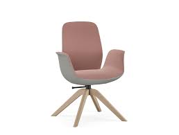 An extraordinary swivel chair in a vintage design. Profim Ellie Swivel Lounge Armchair With Wooden Legs Chairs Radius Office