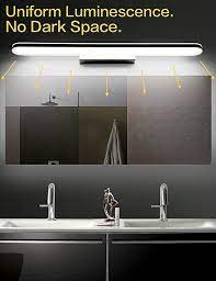 Led Bathroom Vanity Lighting Fixtures Long Shade Stainless Steel Bath Mirror Lamps Wall Lights Amazon Bath Mirror Bathroom Vanity Lighting Vanity Lighting