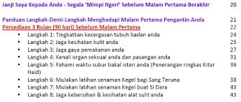 Jika kita memperkatakan tentang malam pertama bagi para pengantin baru, sudah tentu ianya bakal malam pertama juga merupakan titik permulaan dan langkah pertama dalam usaha anda dan pasangan untuk mendapatkan zuriat. Tips Malam Pertama Untuk Lelaki