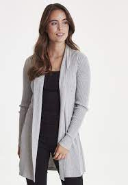 Bei uns findest du hochwertige markenware zu den besten preisen. Fransa Zubasic Strickjacke Light Grey Melange Hellgrau Zalando De