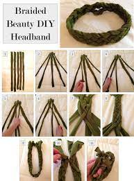 To finish the ends of the headband, cut a small piece of ribbon and wrap it around the ends with glue. Pin By Jaclyn Smith On Diy Sewing And Fashions Diy Headband Hippie Headbands Diy Braids