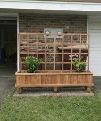 Diy 6 Foot Planter Box Hide Garbage Cans Base Plans Gathered From Https Www Youtube Com Watch V Y Survival Gardening Raised Planter Boxes Shed Landscaping