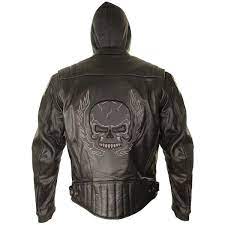 Xelement Bxu573 Mens Armored Leather Motorcycle Jacket With Skull Embroide Armored Leather Motorcycle Jacket Leather Motorcycle Jacket Motorcycle Jacket Mens