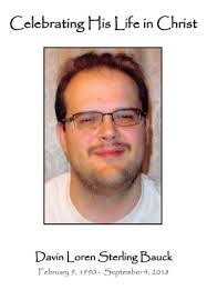 Davin Bauck Obituary September 4, 2018