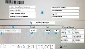 How To Read Hcg Blood Test Results Blood Test Results