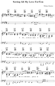 Posso baixar mais de uma vez o mesmo arquivo no sua música? Saving All My Love For You Sheet Music Whitney Houston Sheetmusic Free Com