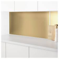 Lysekil Revetement Mural Double Face Couleur Laiton Couleur Acier Inox Ikea Credence Cuisine Lambris Murs Credence
